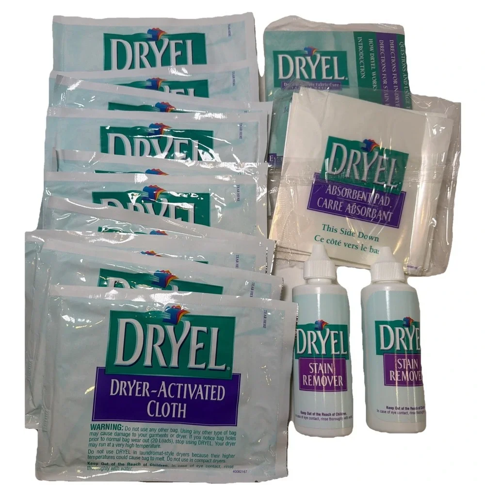 Dryel At-Home Dry Clean Only Fabric Care Starter Kit  Vintage 1997  NO Bag